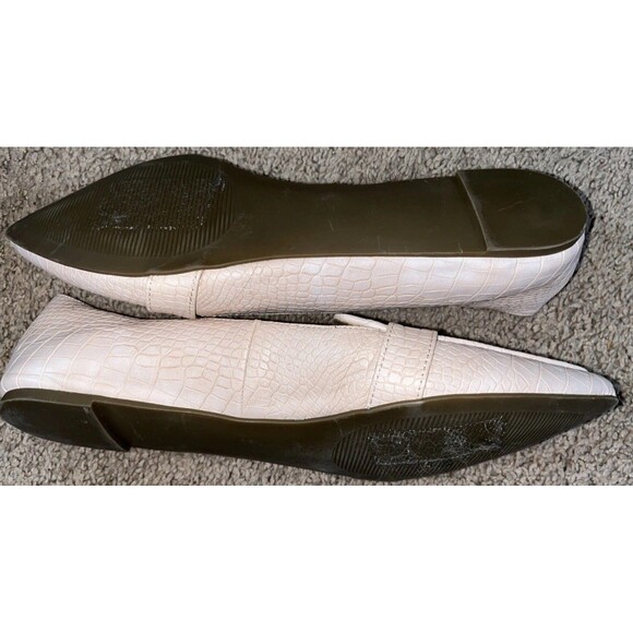 Steve Madden Jainna penny loafers crocodile-embossed Sz 10M Light Pink - Picture 5 of 12